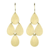 Irene Neuwirth Flat Gold 18k Yellow Gold 4 Drop Chandelier Earrings