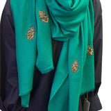 Janavi Embroidered Beetles Scarf