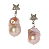 Joie DiGiovanni Diamond Star & Baroque Pearl Earrings