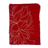 Janavi Dahlia Line Art Scarf