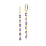 Harwell Godfrey 6 Stone Violet Spinel Drop Huggies