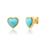 Established Stone Heart Rope Accent Studs