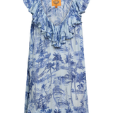 Coniglio Palm Beach Flutter Sleeve Mini Dress