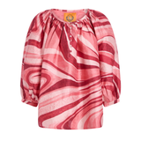 Coniglio Palm Beach Shirred Half Placket Blouse