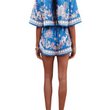 Alemais Acacia Cropped Shirt - Vermillion