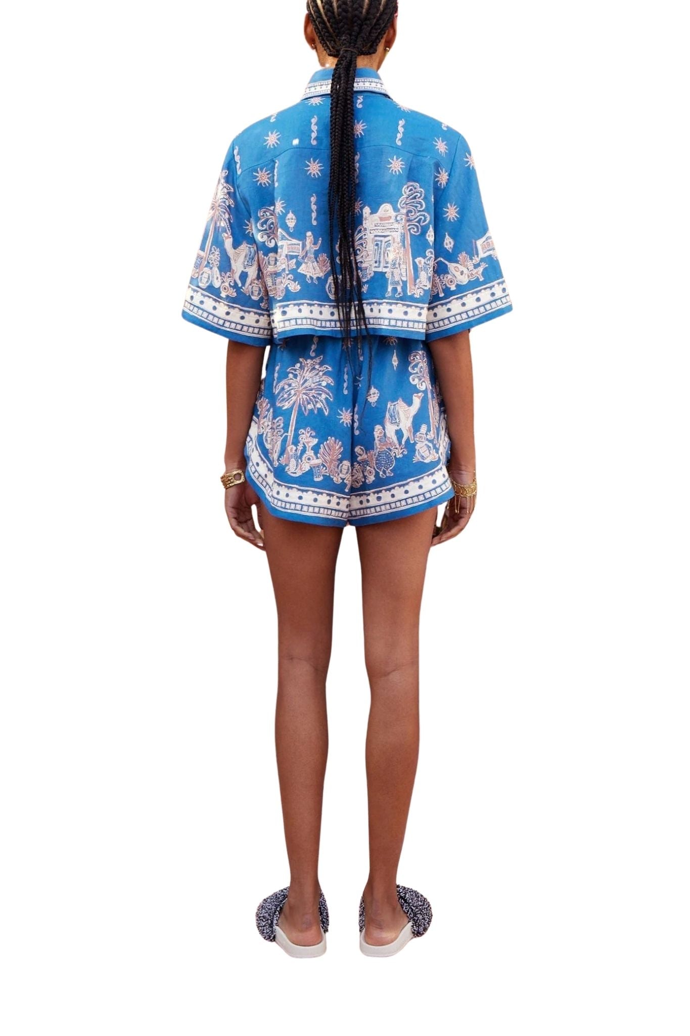 Alemais Acacia Cropped Shirt - Vermillion