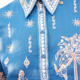 Alemais Acacia Cropped Shirt - Vermillion