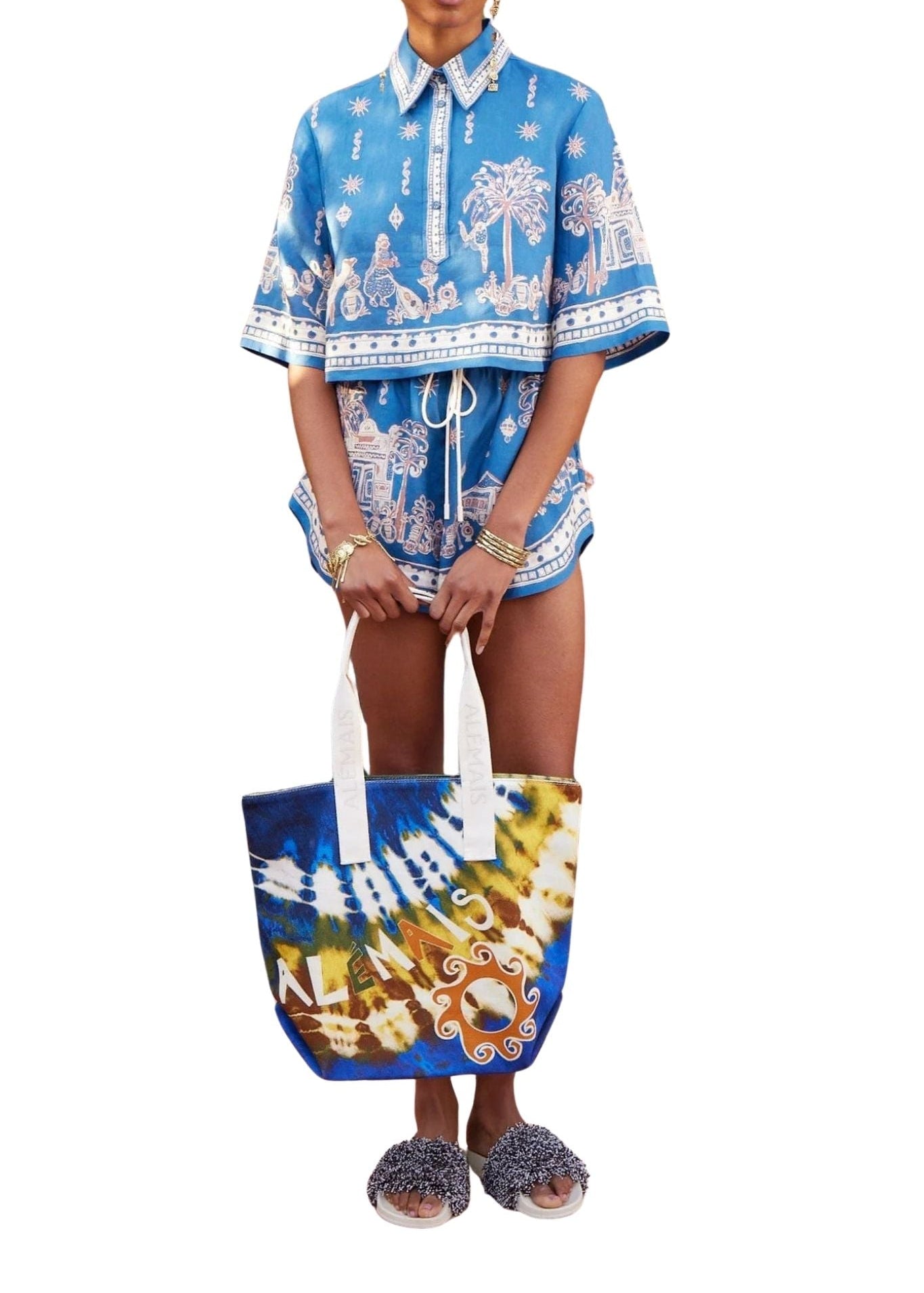 Alemais Acacia Cropped Shirt - Vermillion