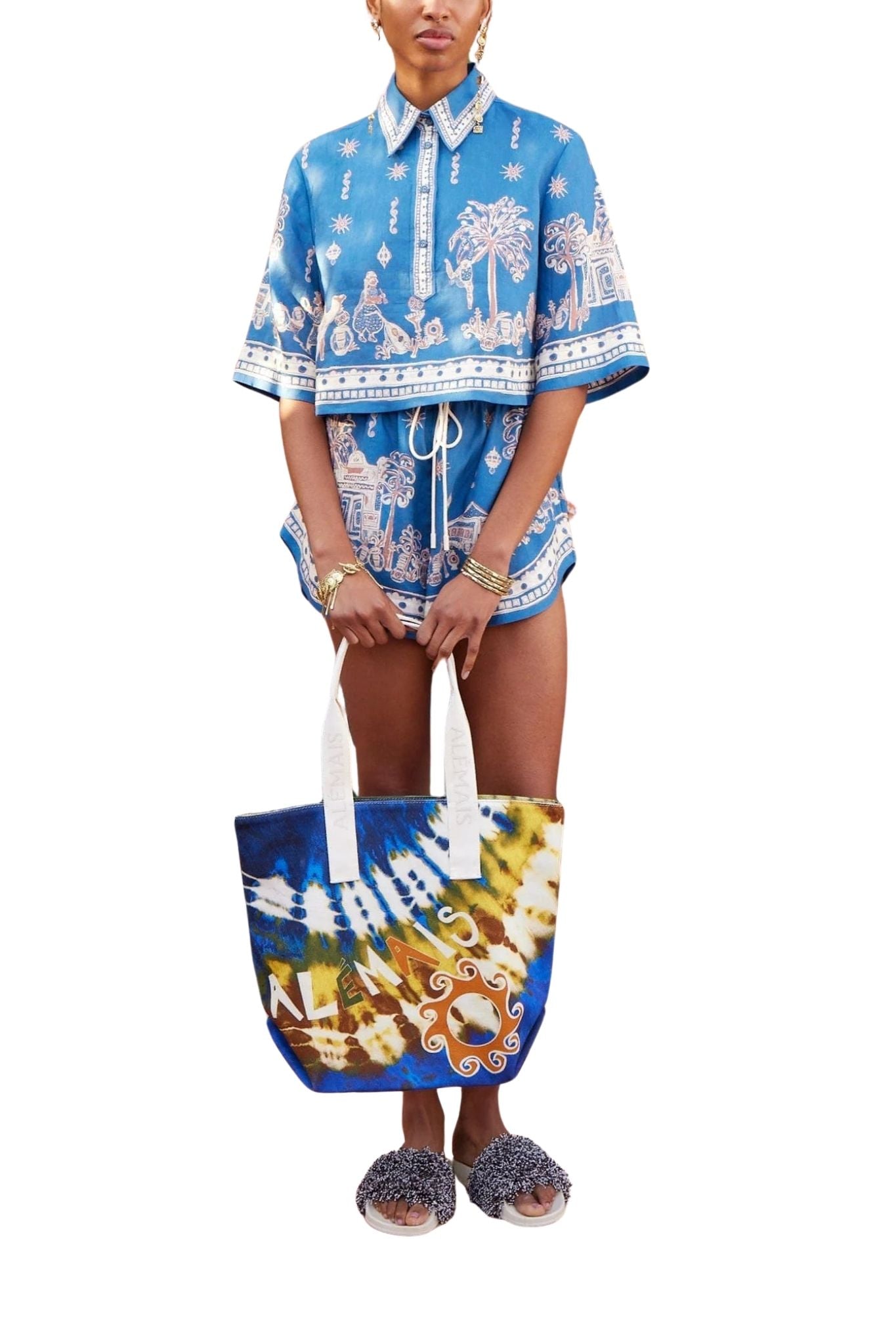 Alemais Acacia Cropped Shirt - Vermillion