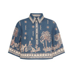 Alemais Acacia Cropped Shirt - Vermillion