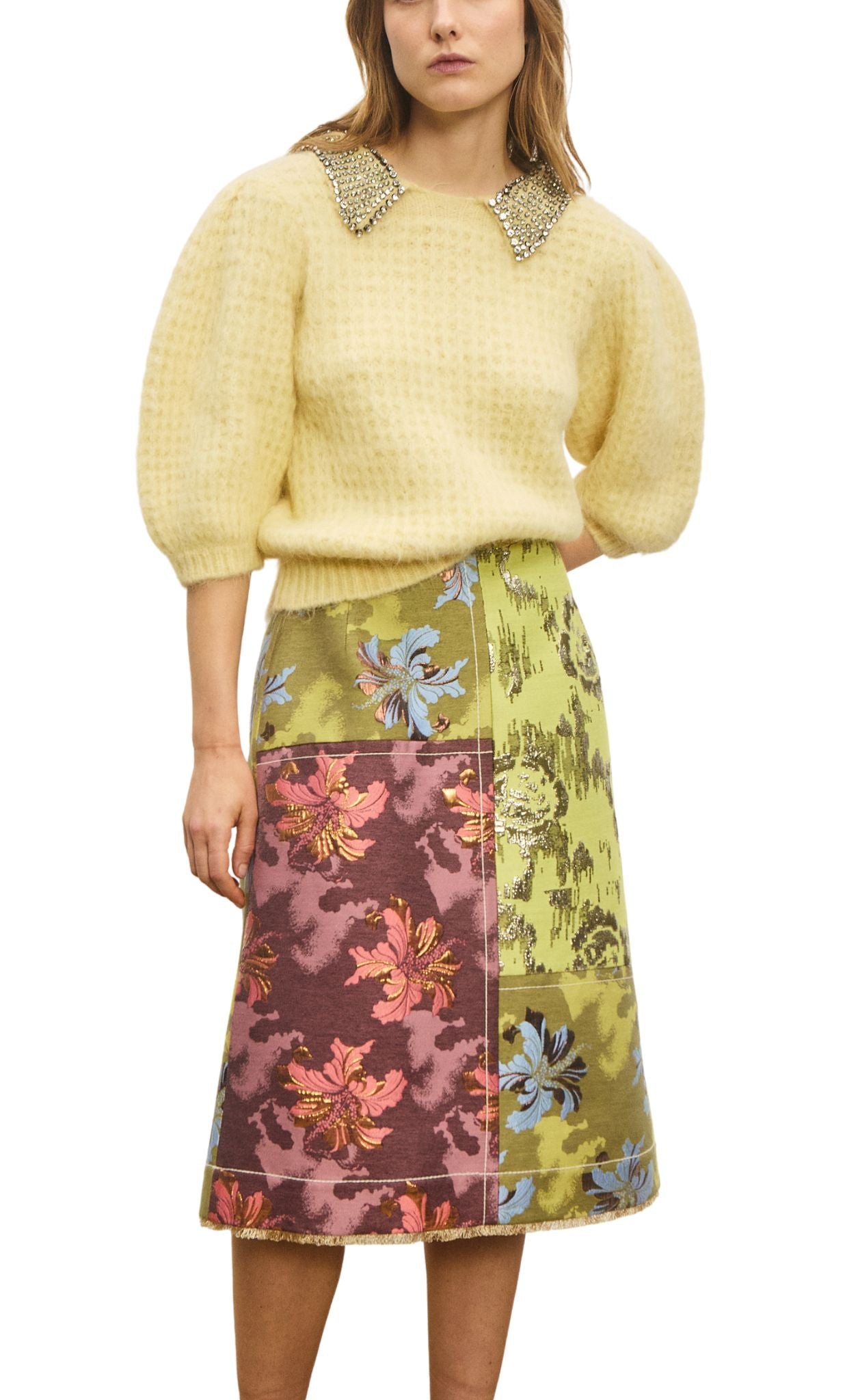 Alemais Alessandro Lemon Puff Sleve Top - Vermillion