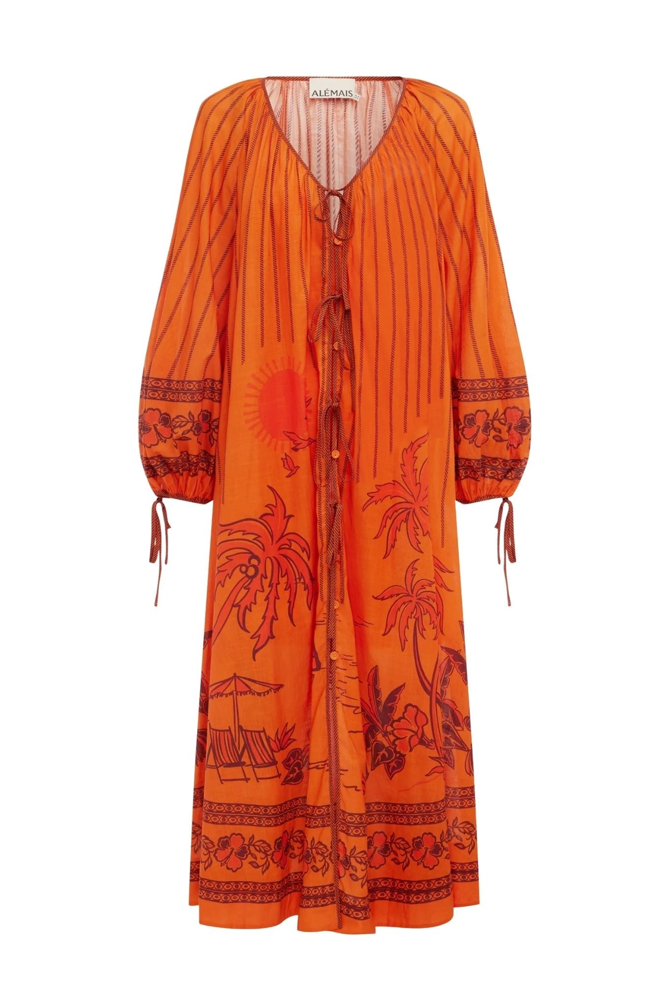 Alemais Boathouse Shirtdress - Vermillion