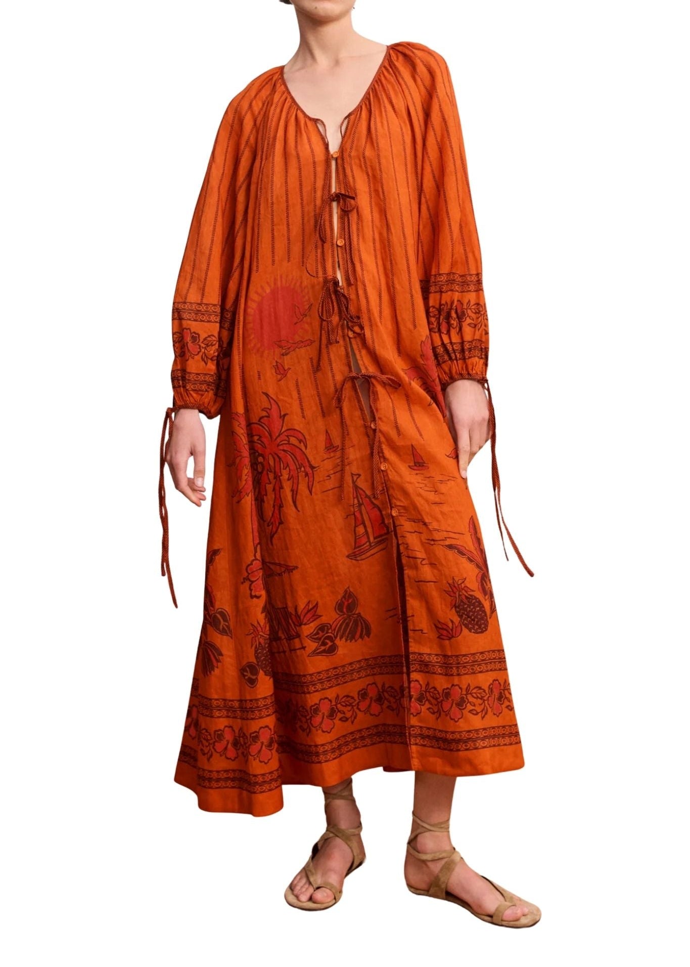 Alemais Boathouse Shirtdress - Vermillion