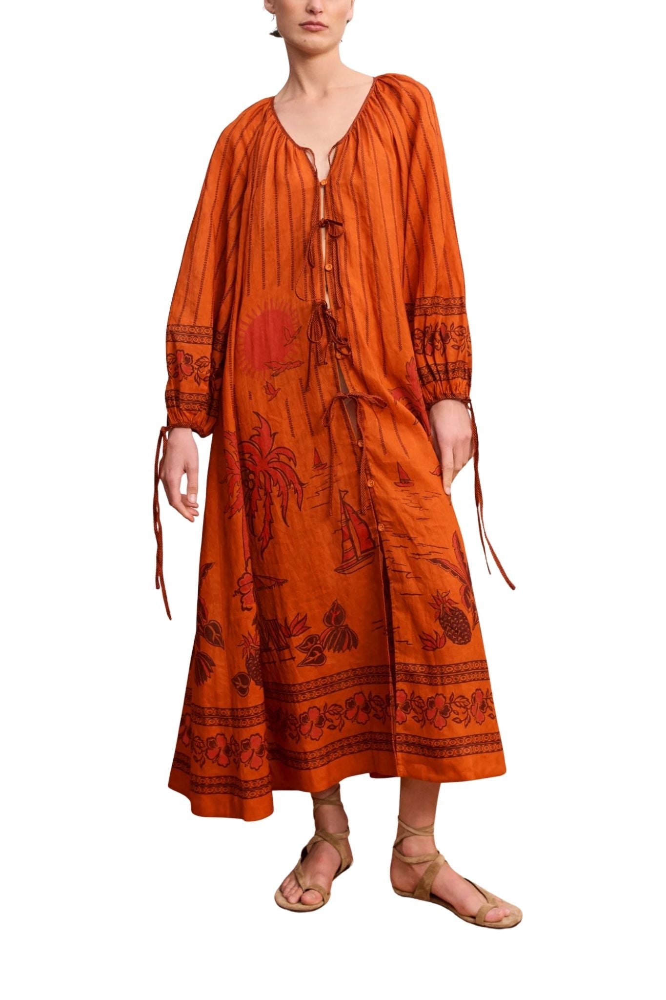 Alemais Boathouse Shirtdress - Vermillion