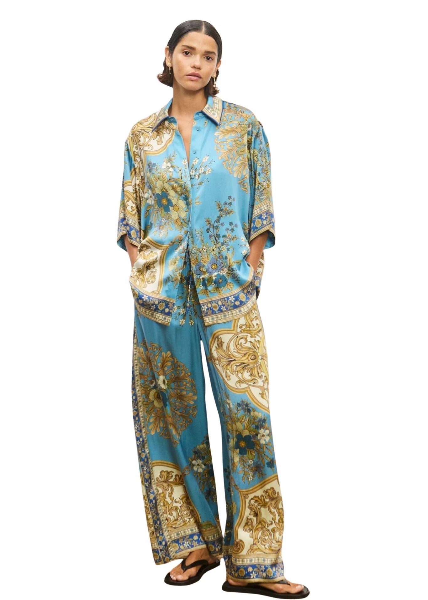 Alemais Cassie Silk Pant - Vermillion