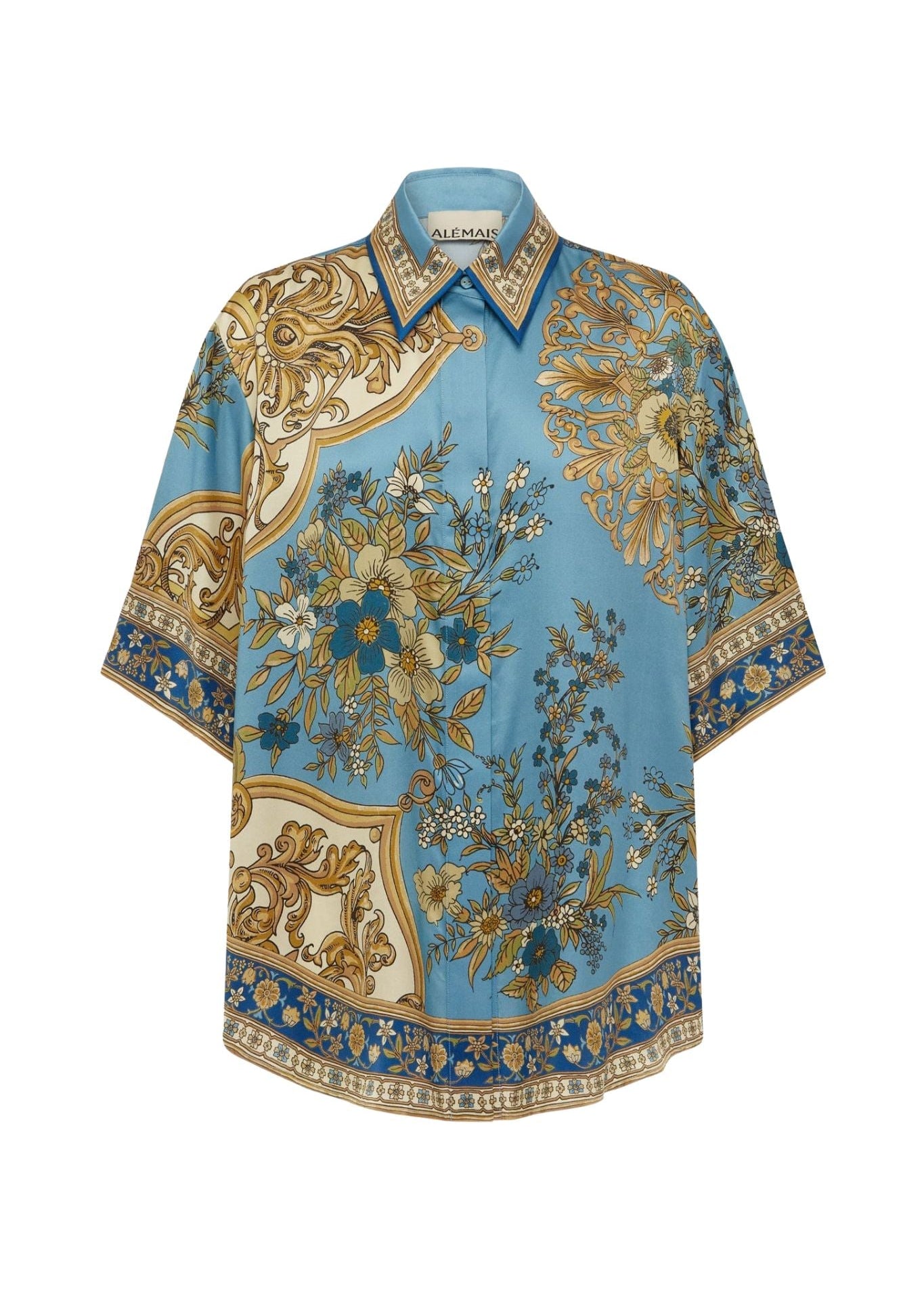 Alemais Cassie Silk Shirt - Vermillion