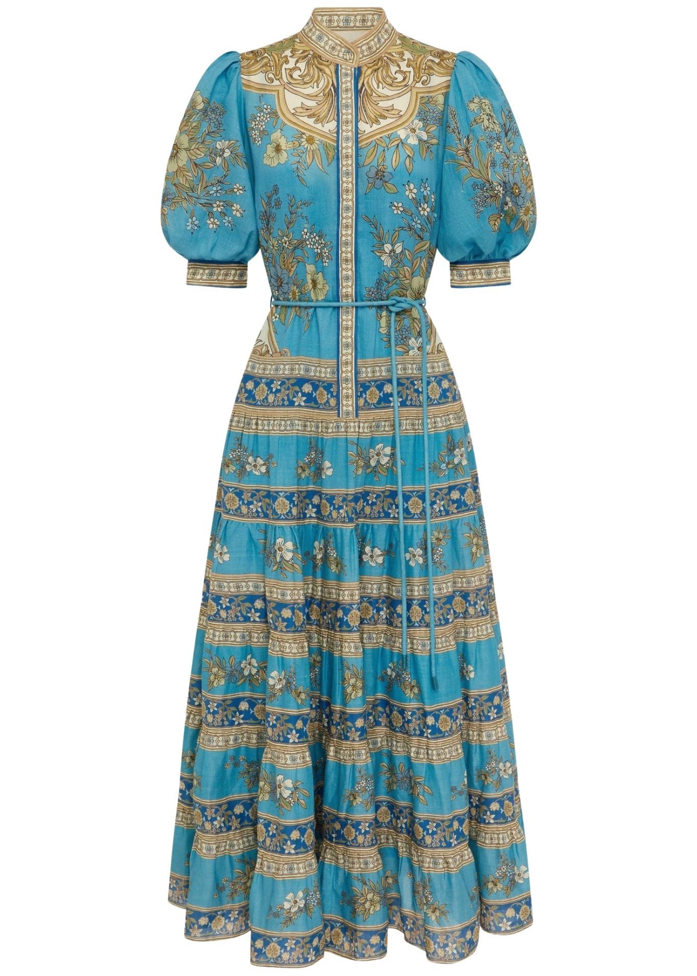 Alemais Cassie Tiered Midi Dress - Vermillion