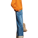 Alemais Claudia Tangerine Knit Polo - Vermillion