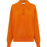 Alemais Claudia Tangerine Knit Polo - Vermillion