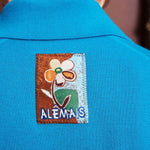Alemais Claudie Azure Knit Polo - Vermillion