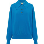 Alemais Claudie Azure Knit Polo - Vermillion