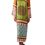 Alemais Contina Silk Midi Dress - Vermillion