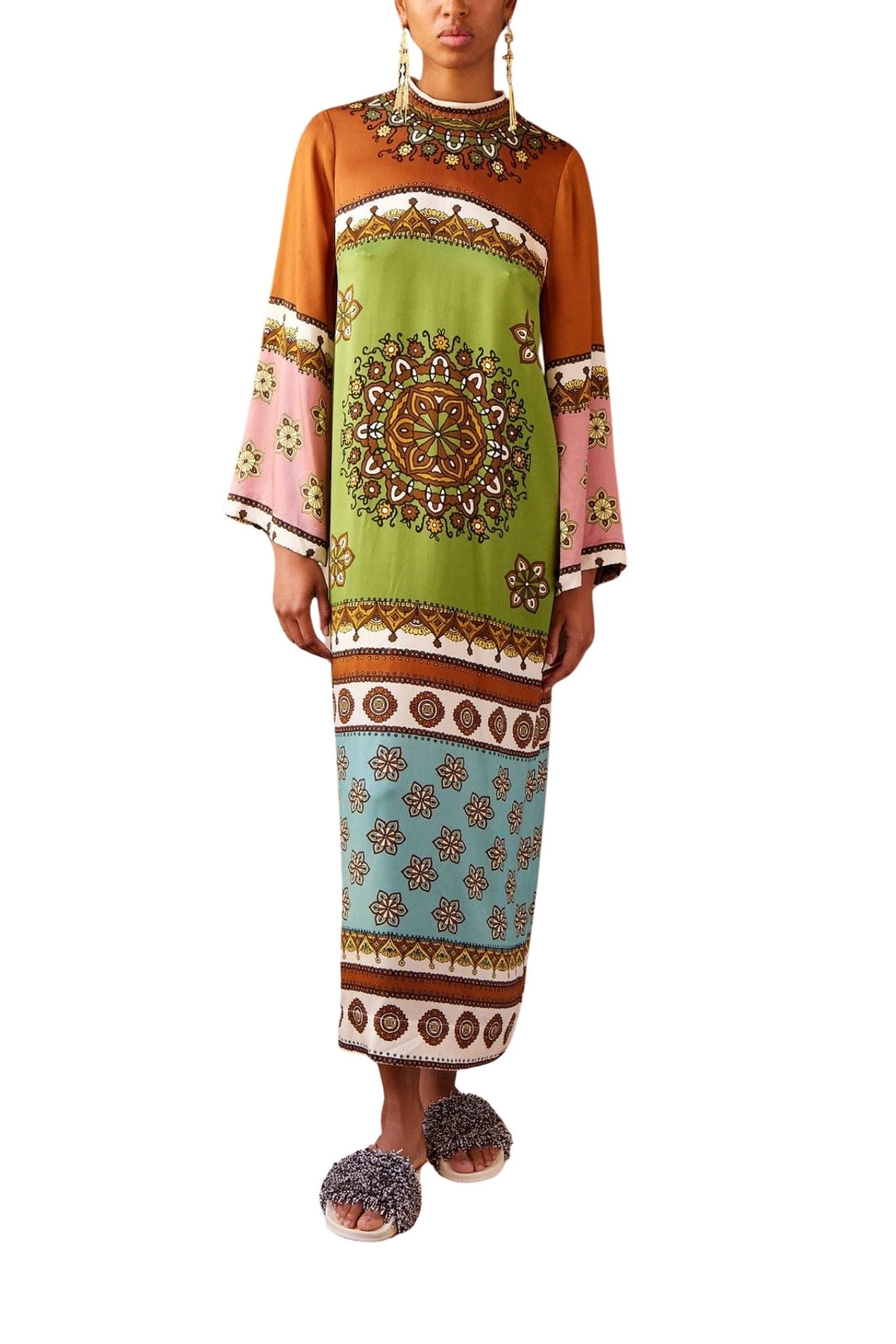 Alemais Contina Silk Midi Dress - Vermillion