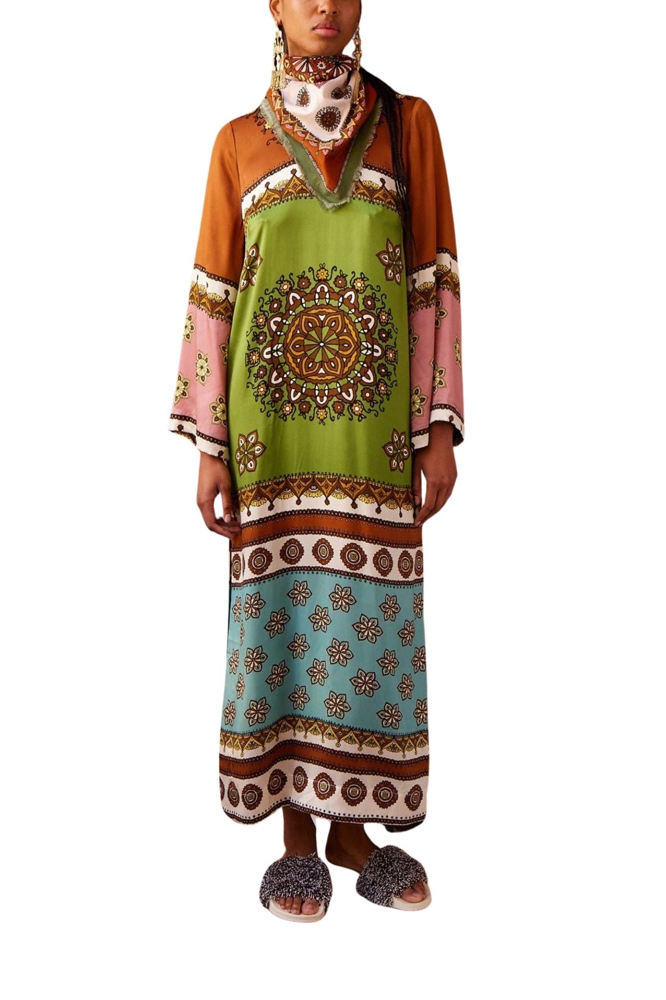 Alemais Contina Silk Midi Dress - Vermillion