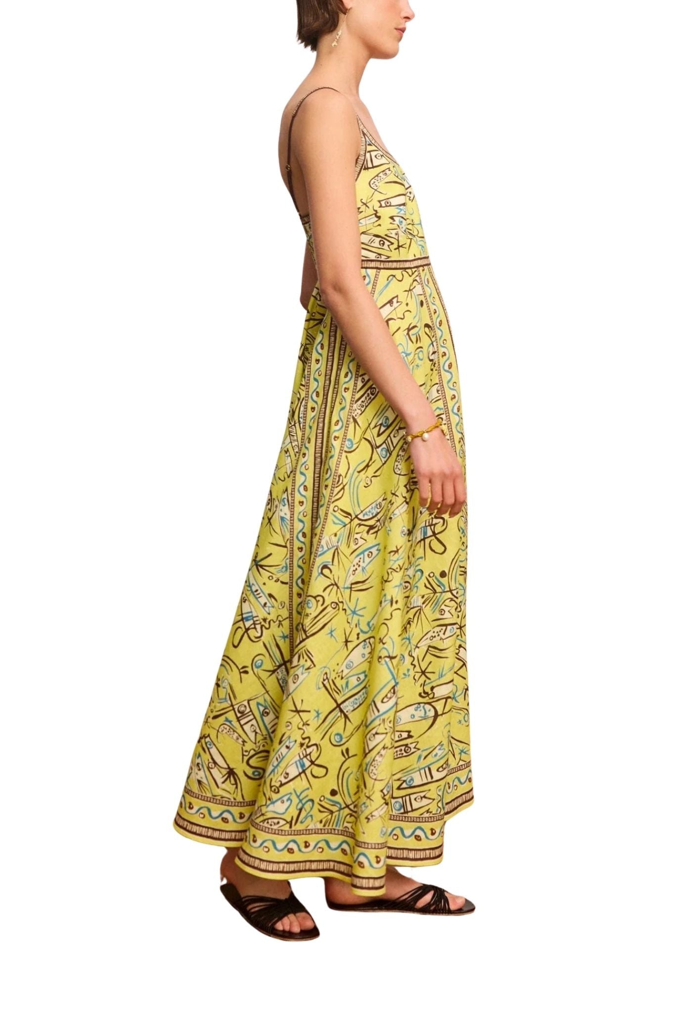 Alemais Fish Sticks Sundress - Vermillion
