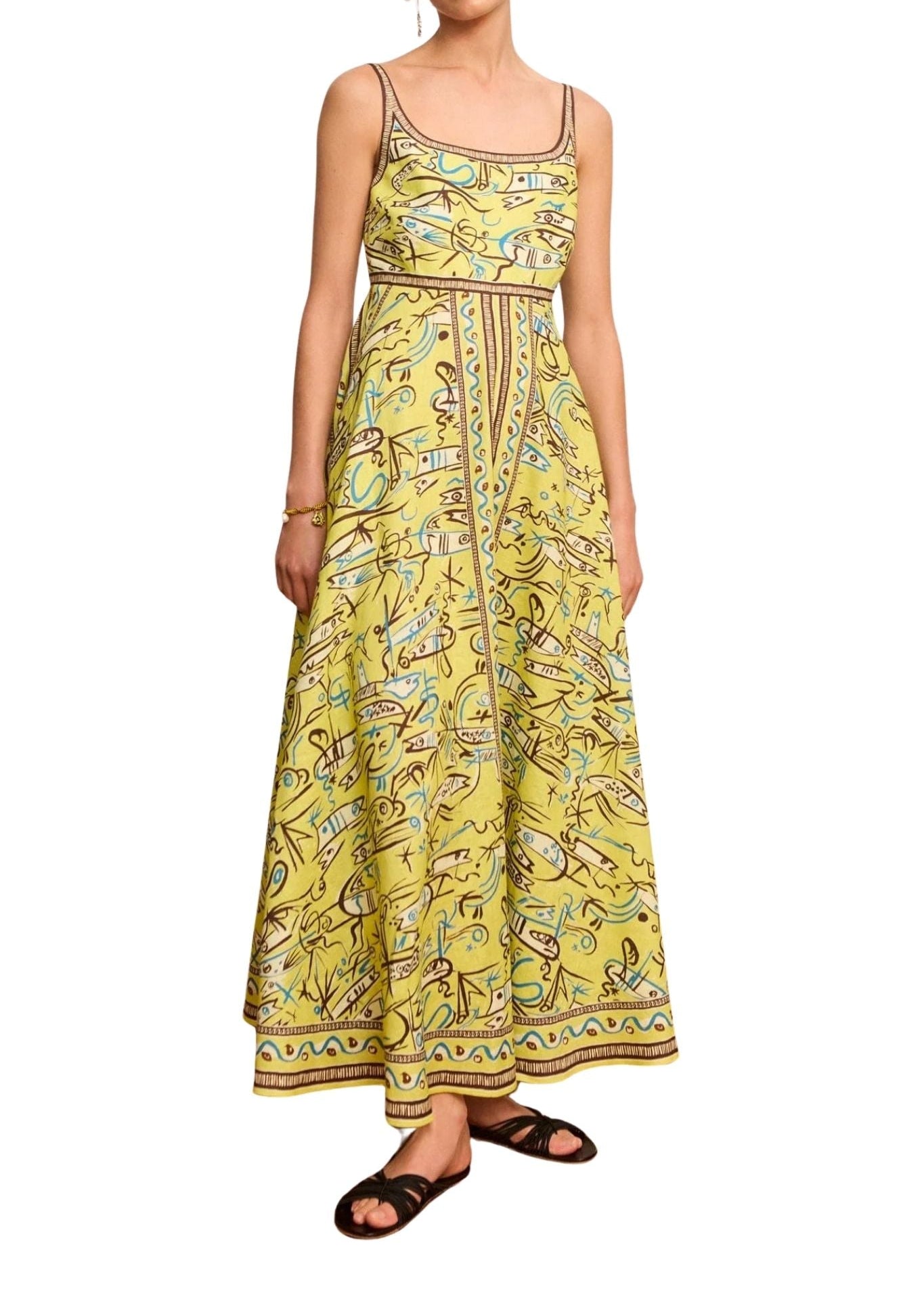 Alemais Fish Sticks Sundress - Vermillion