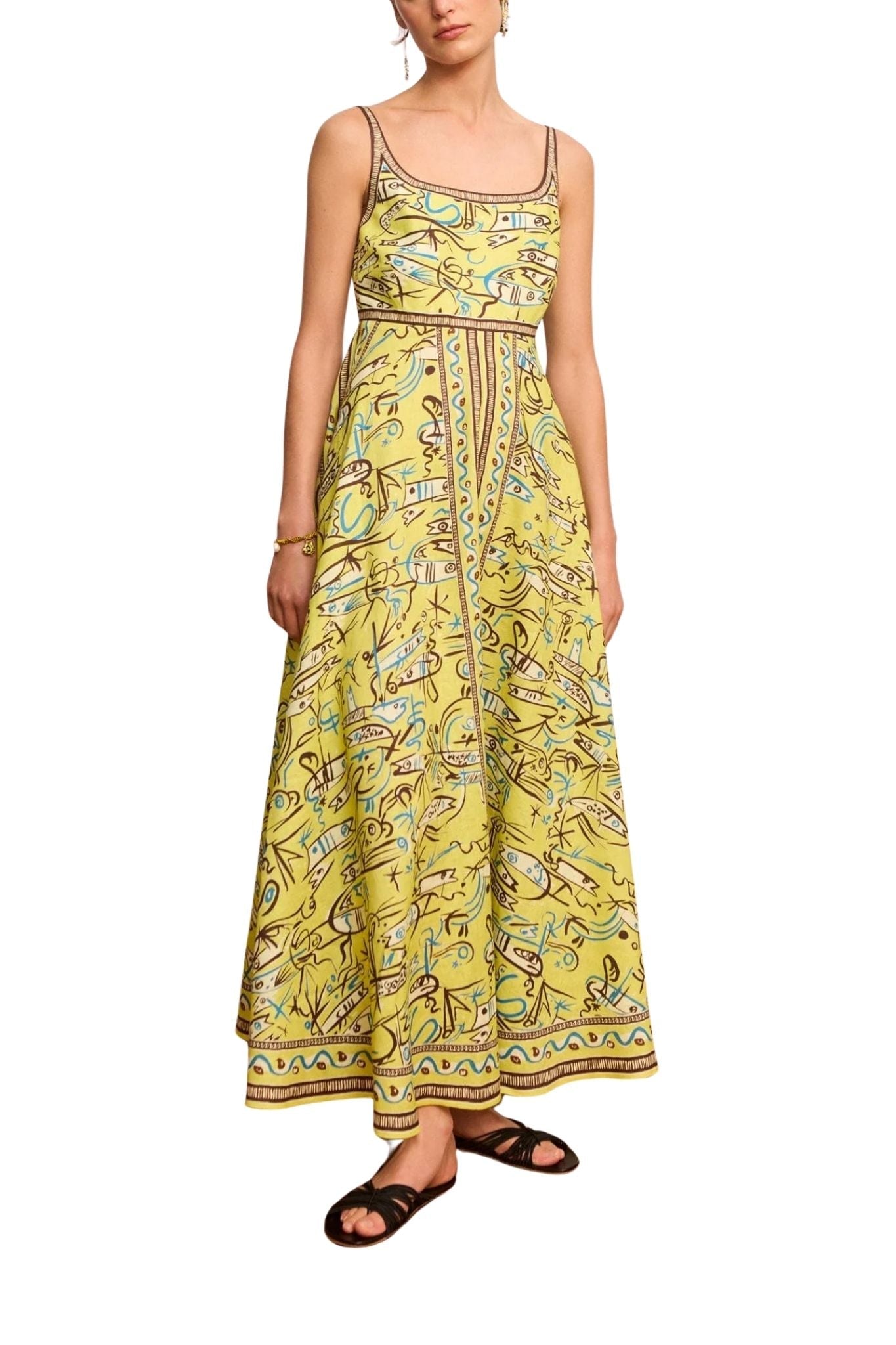 Alemais Fish Sticks Sundress - Vermillion