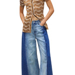 Alemais Jacones Spliced Denim Jean - Vermillion