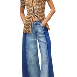 Alemais Jacones Spliced Denim Jean - Vermillion