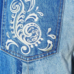 Alemais Jacones Spliced Denim Jean - Vermillion