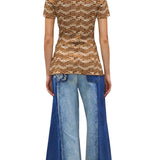 Alemais Jacones Spliced Denim Jean - Vermillion