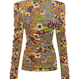 Alemais Joanna Ruched Top - Vermillion