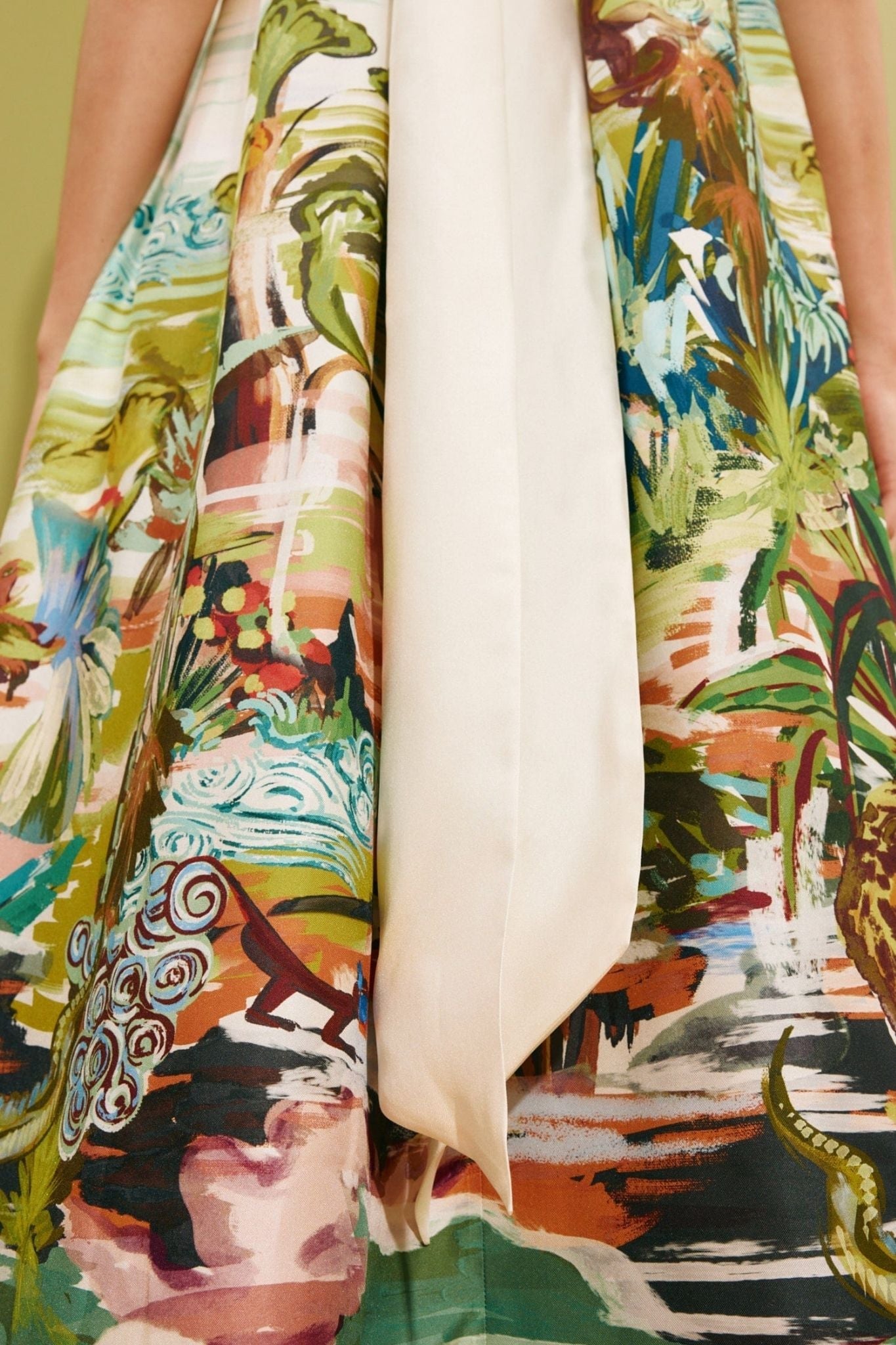 Alemais Jungle Boogie Silk Halter Dress Multi - Vermillion