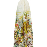 Alemais Jungle Boogie Silk Halter Dress Multi - Vermillion
