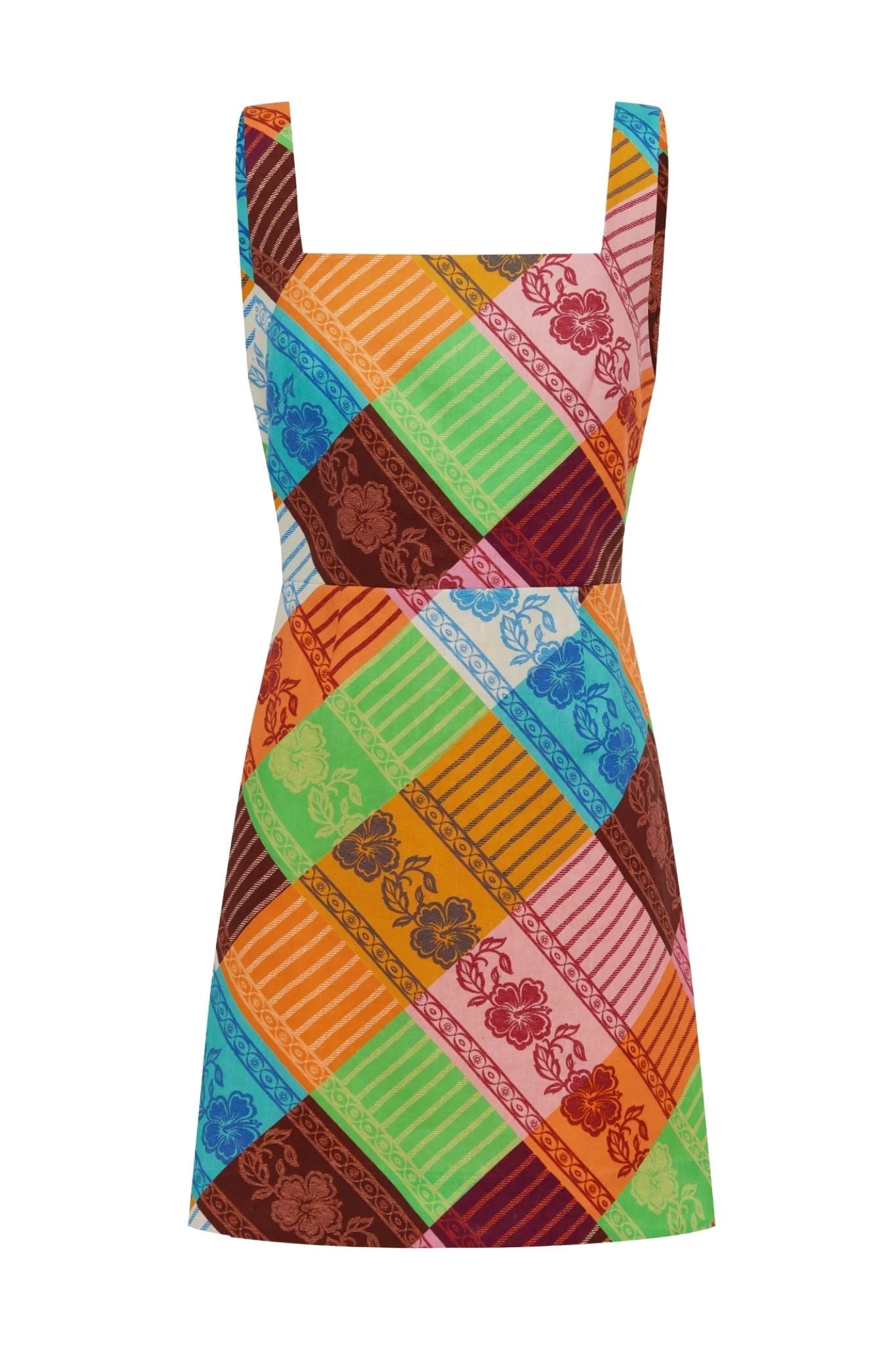 Alemais Kaleidoscope Mini Dress - Vermillion