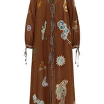 Alemais Laurence Tie Front Shirtdress - Vermillion