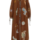 Alemais Laurence Tie Front Shirtdress - Vermillion