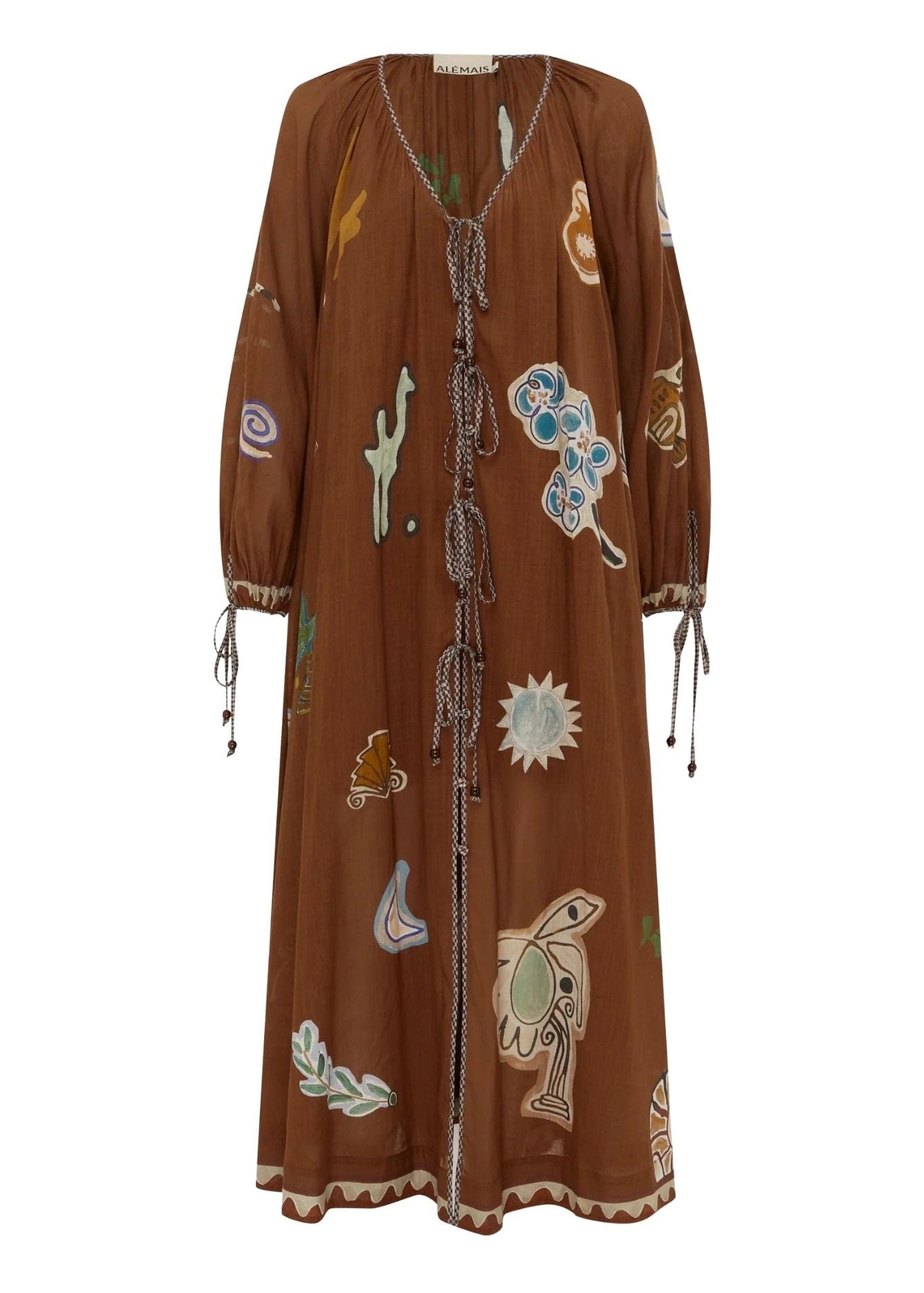 Alemais Laurence Tie Front Shirtdress - Vermillion