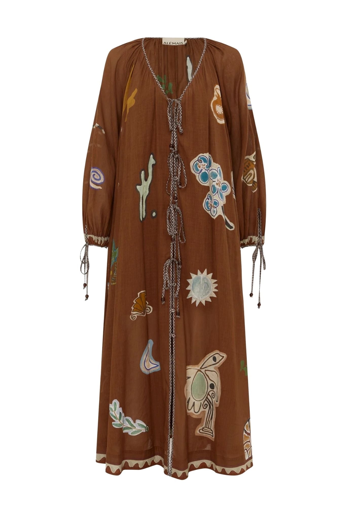 Alemais Laurence Tie Front Shirtdress - Vermillion