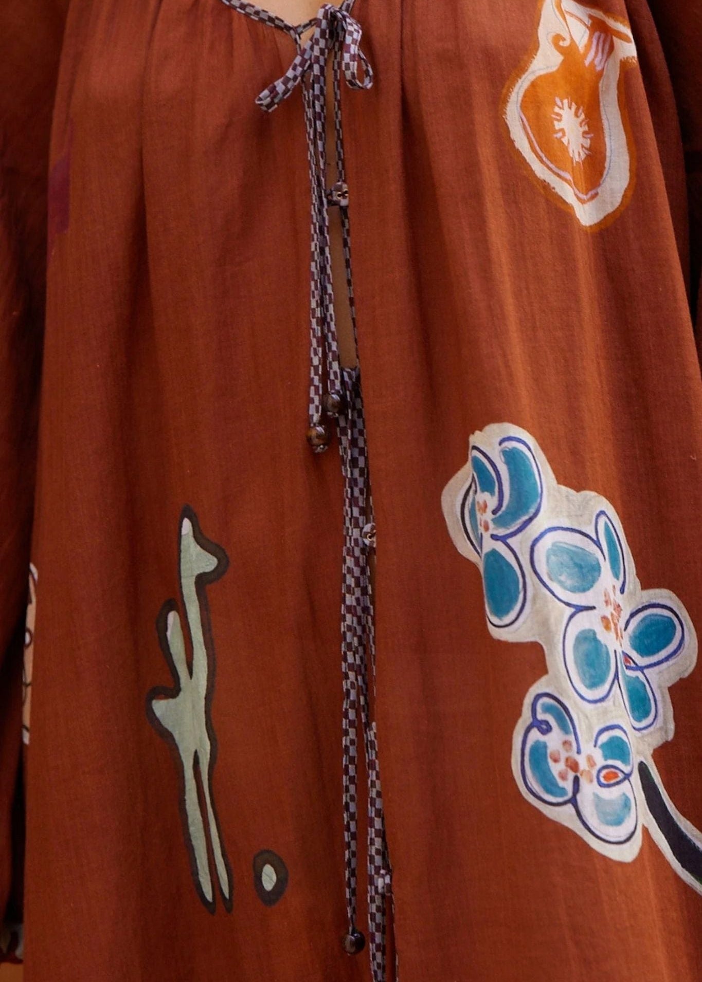 Alemais Laurence Tie Front Shirtdress - Vermillion