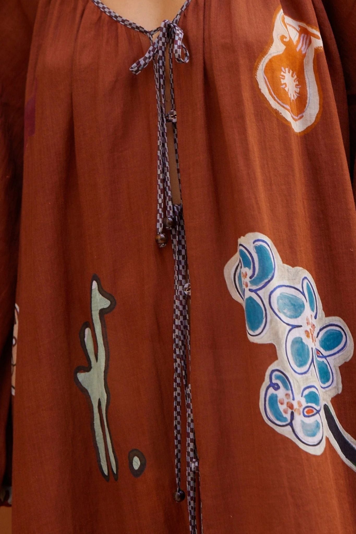 Alemais Laurence Tie Front Shirtdress - Vermillion