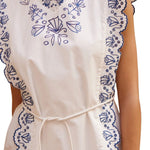 Alemais Leela Embroidered Mini Dress - Vermillion