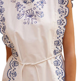 Alemais Leela Embroidered Mini Dress - Vermillion