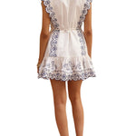 Alemais Leela Embroidered Mini Dress - Vermillion