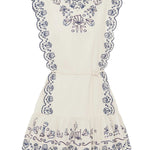 Alemais Leela Embroidered Mini Dress - Vermillion