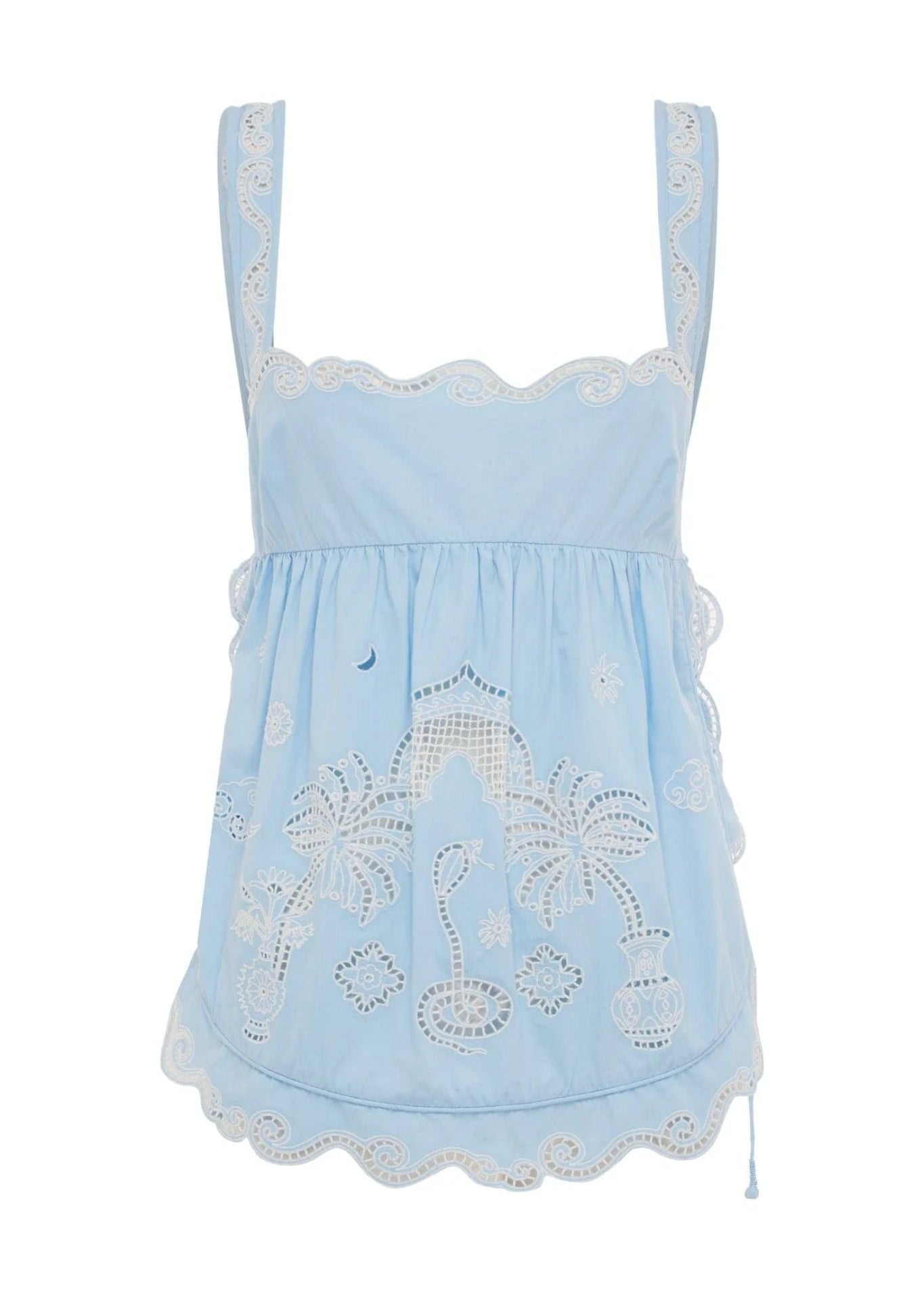 Alemais Maizy Embroidered Cami Top - Vermillion